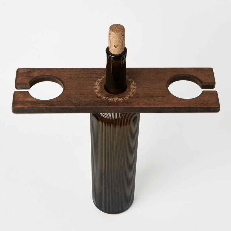 Kişiye Özel 2'li Kadeh & Şarap Standı