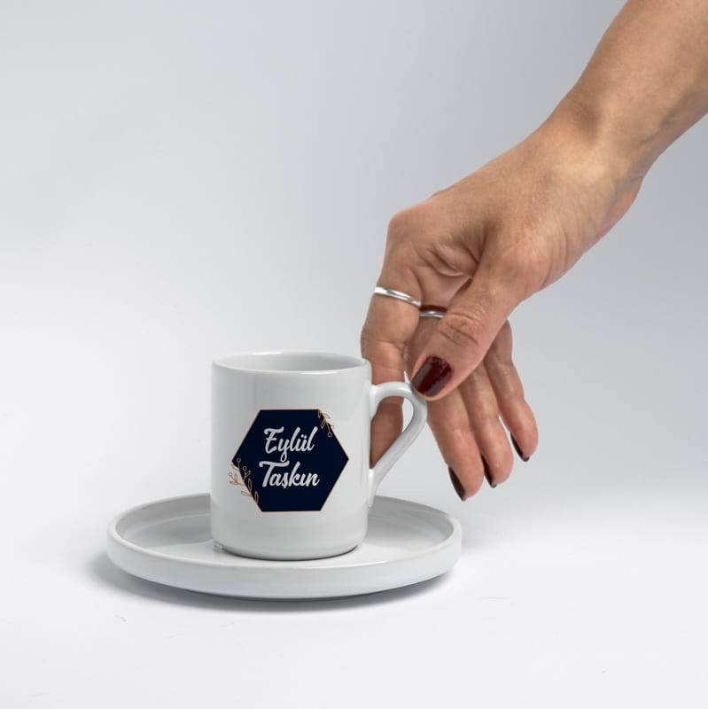 Kişiye Özel Doğum Günü Hediyesi 4lü Türk Kahve Fincanı Seti