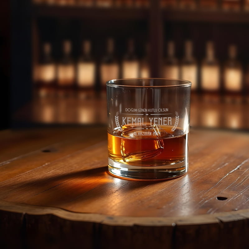 Kişiye Özel Doğum Günü Hediyesi Viski Bardağı