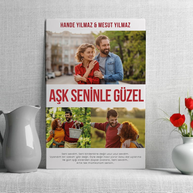 Kişiye Özel Film Afişi Tasarımlı Dekoratif Kanvas Tablo 40x60