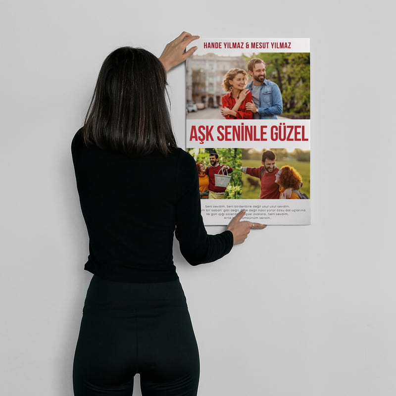 Kişiye Özel Film Afişi Tasarımlı Dekoratif Kanvas Tablo 40x60