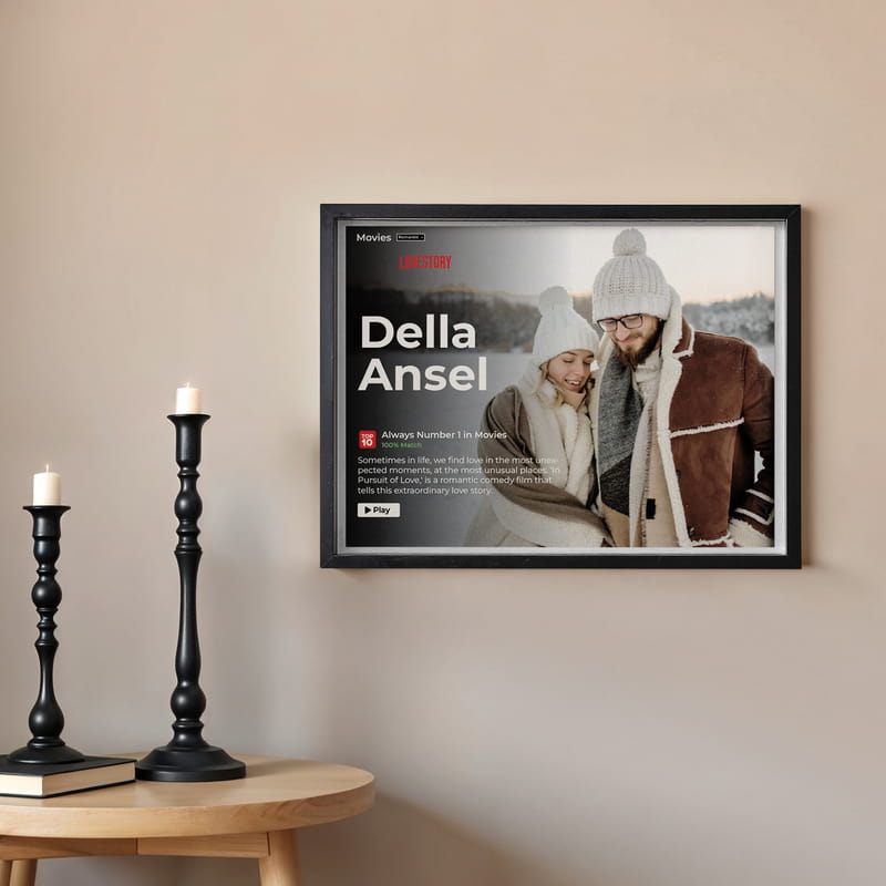 Kişiye Özel Film Afişi Tasarımlı Fotoğraf Çerçevesi