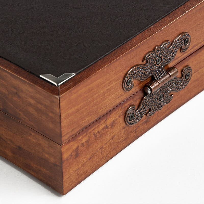 Kişiye Özel Premium Deri Kaplamalı VIP Ahşap Tavla Seti