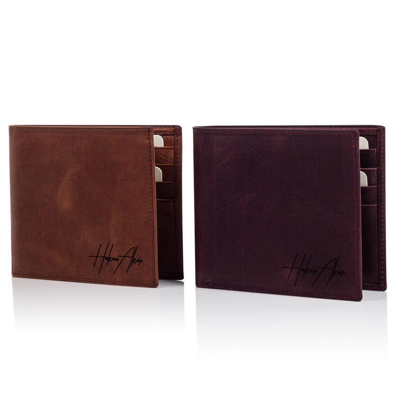 Kişiye Özel Vintage Erkek Cüzdan - Hakiki Deri