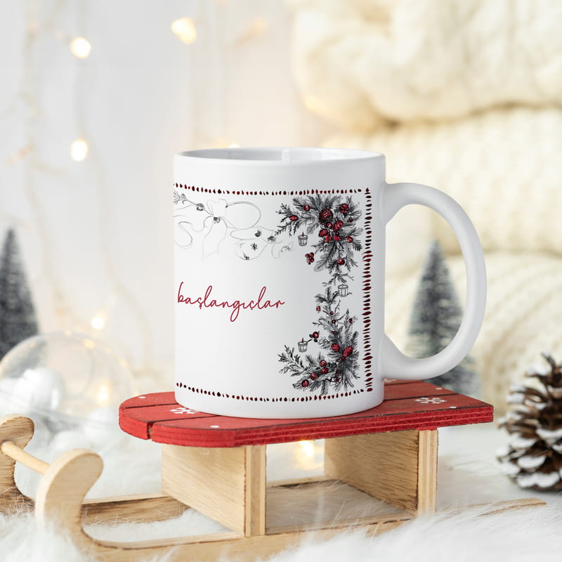 Kişiye Özel Yılbaşı Mesajlı Kupa Bardak