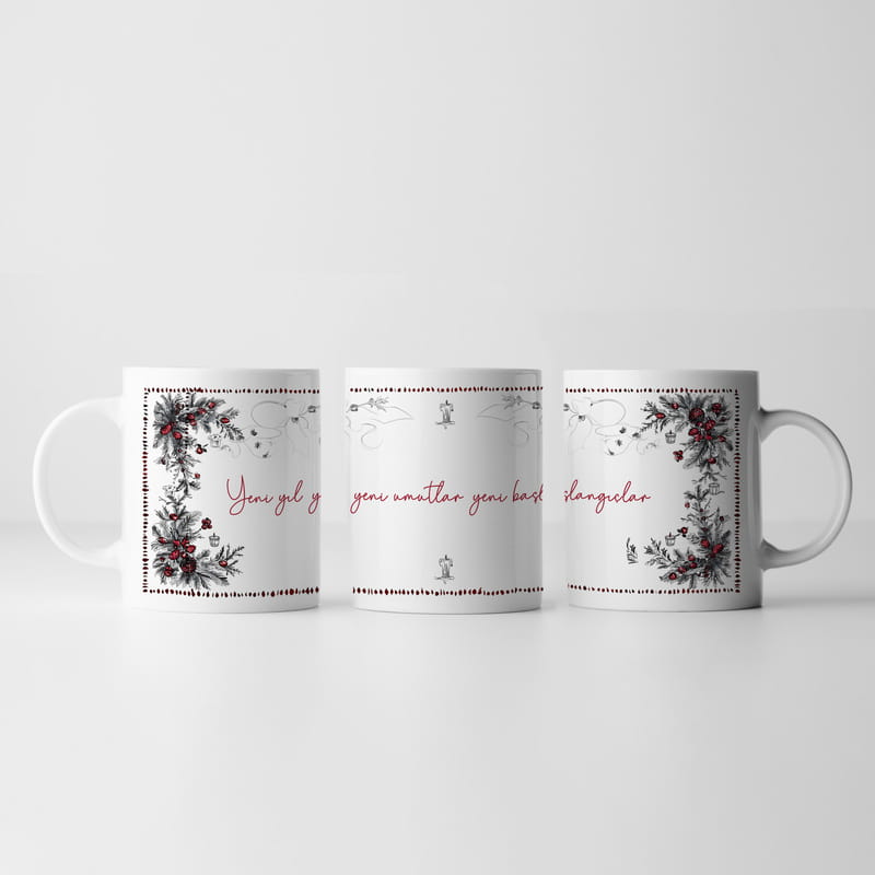 Kişiye Özel Yılbaşı Mesajlı Kupa Bardak