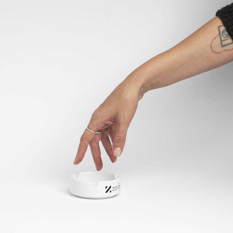 Kurumsal Logo Baskılı 4'lü Seramik Kül Tablası Seti