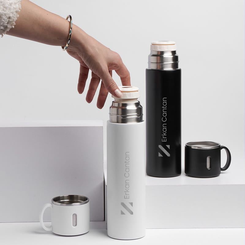 Kurumsal Marka Logosu Baskılı İsimli Termos