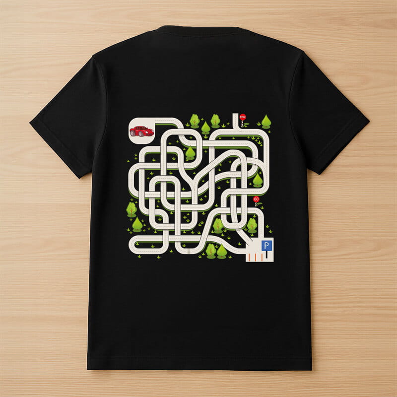 Labirent Masajı Oyunlu Baba Tişörtü