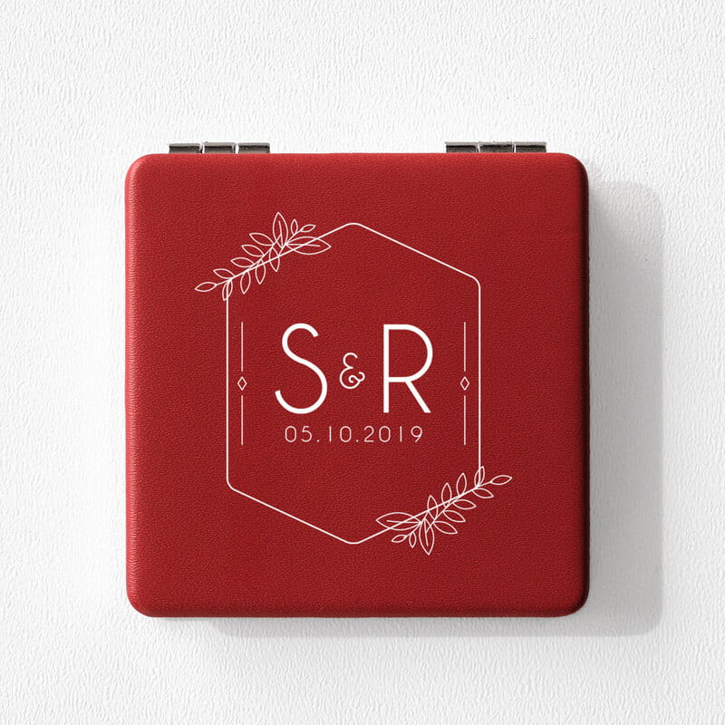 Minimal Harfler Mini Makyaj Aynası