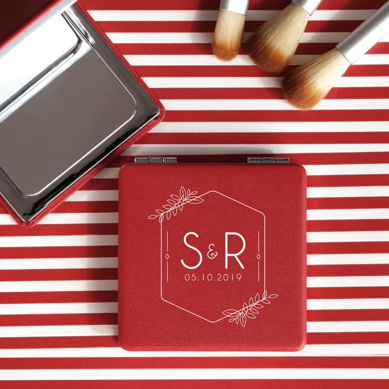 Minimal Harfler Mini Makyaj Aynası