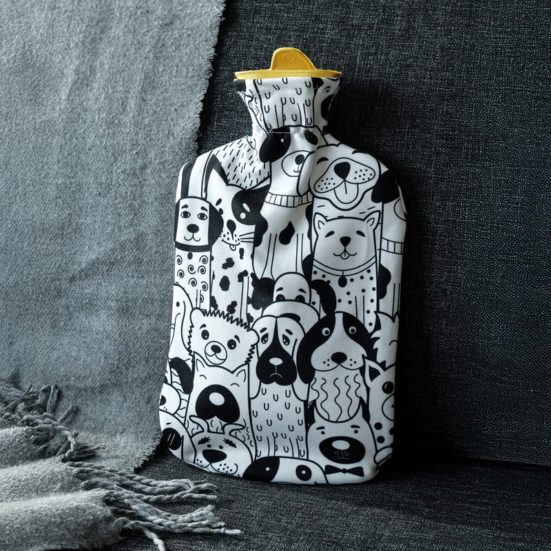 Minimal Sevimli Köpek Tasarımlı Sıcak Su Torbası