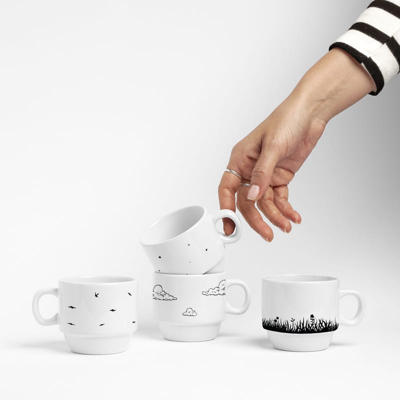 Minimal Tasarımlı 4'lü Kahve & Çay Fincanı Seti