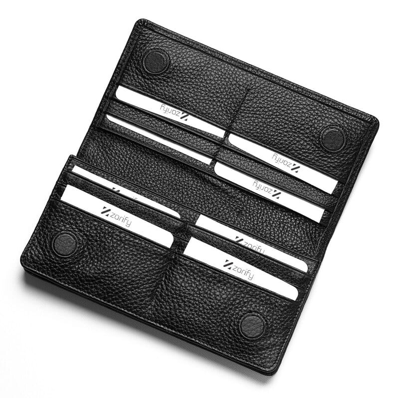 Monogram Harf Gümüş İşlemeli Telefon Bölmeli Unisex El Cüzdanı