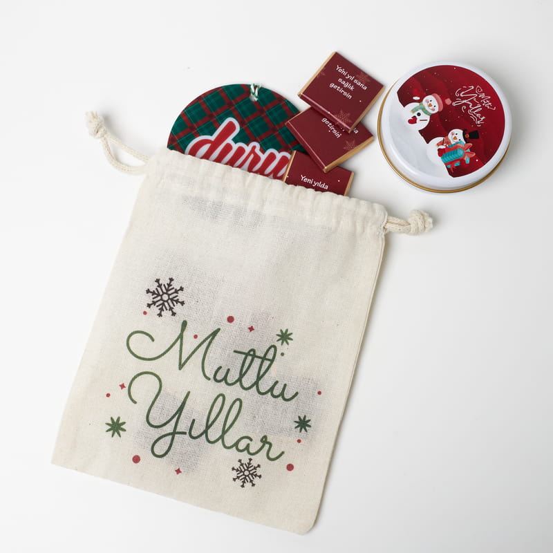 Mutlu Yıllar Çikolatalı Yılbaşı Kesesi