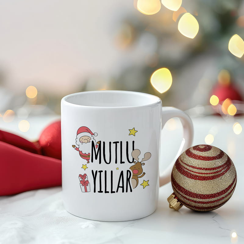 Mutlu Yıllar Yılbaşı Temalı Kupa Bardak