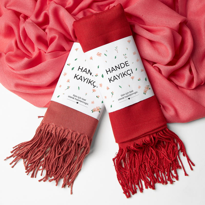 Nar Çiçeği İsimli Kadın Omuz Şalı