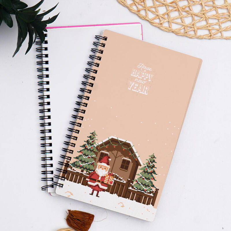 Noel Baba Tasarımlı Defter Kalem Planlayıcı Fincan Magnet Hediye Kutusu