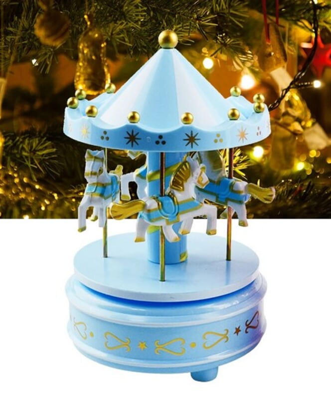 Nostaljik Atlı Karınca Müzik Kutusu Ve Mini Ay Ve Yıldz Gece Lambası