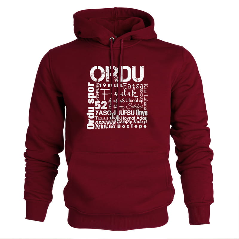 Orduluya Özel Kapüşonlu Sweatshirt - %100 Pamuklu Kumaş