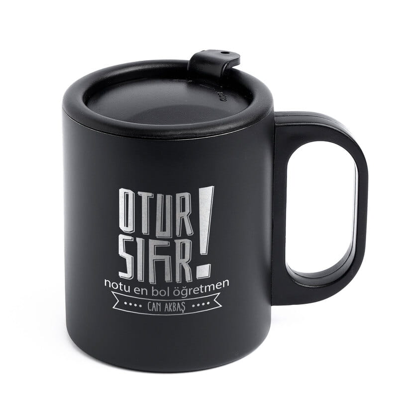 Otur Sıfır Esprili İsme Özel Çelik Bardak Termos