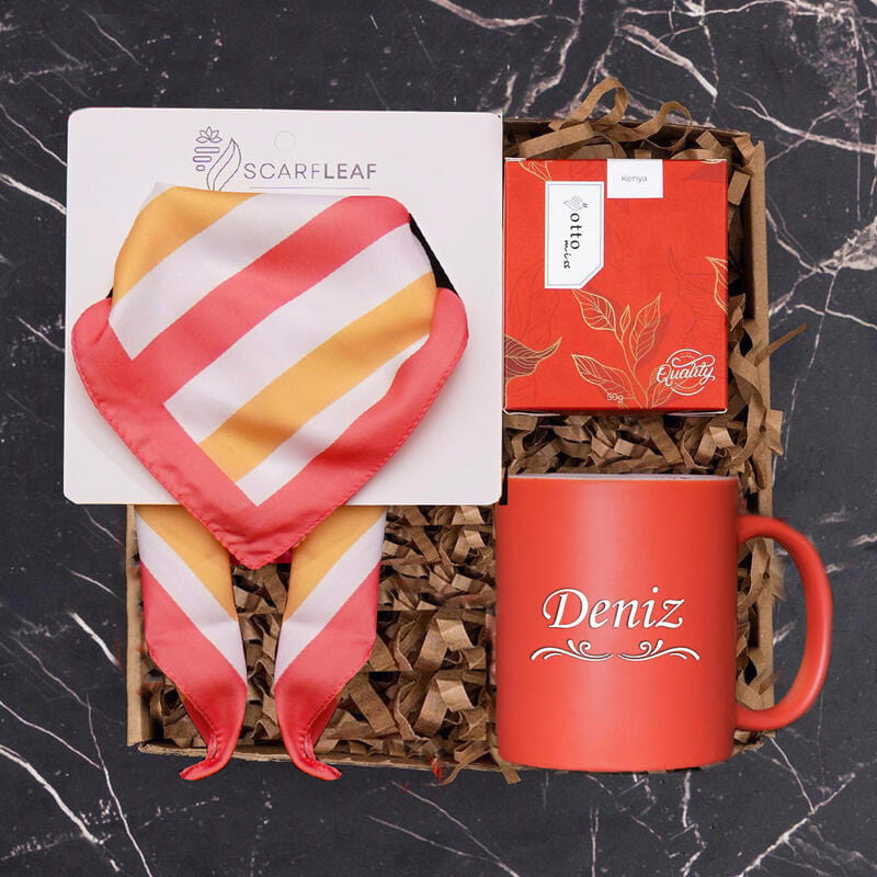 Özel Tasarım Fular ve Kişiye Özel Kupa Seti