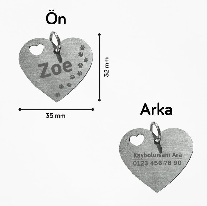 Patili Kaybolursam Ara Numara Yazılı Evcil Hayvan İsimliği