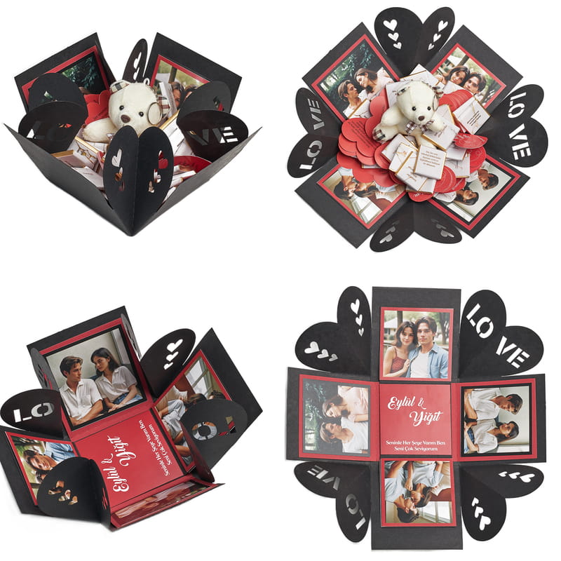 Patlayan Hediye Kutusunda Sürpriz Çikolata Sepeti