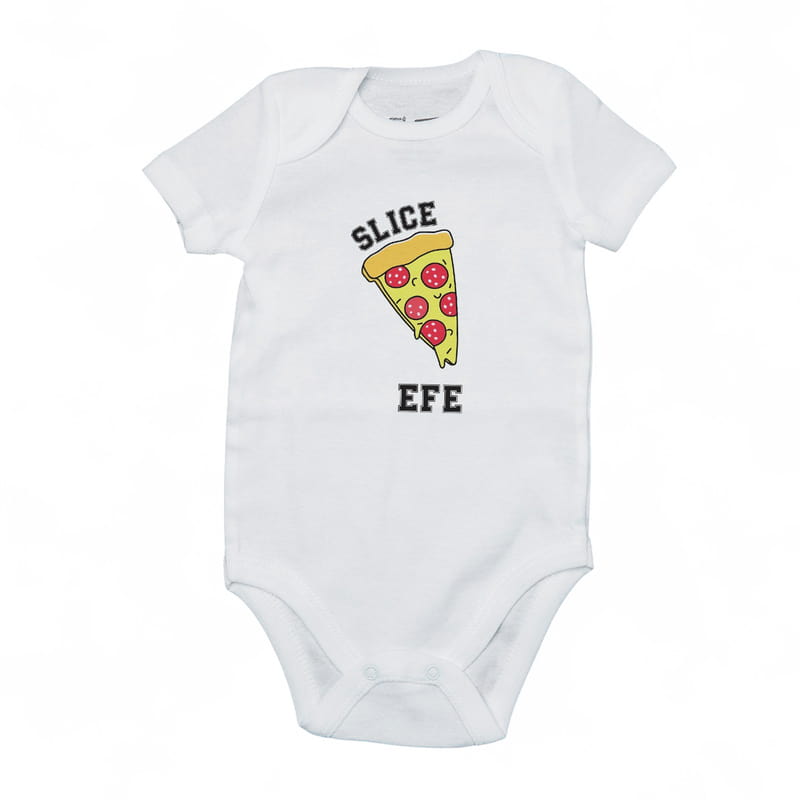 Pizza Tasarımlı Anne Tişört Çocuk Body Kombini - %100 Pamuklu Kumaş