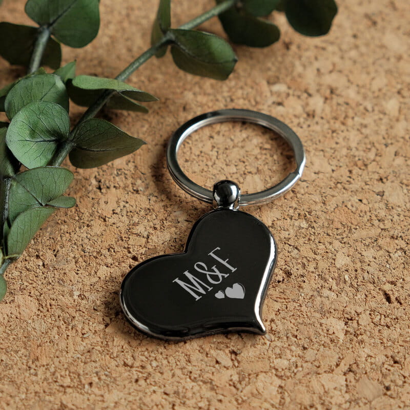 Sevgili Baş Harfler Kalp Anahtarlık