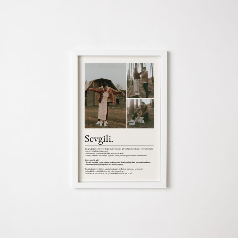Sevgili Fotoğraf Çerçevesi - Kendinden Yapışkanlı