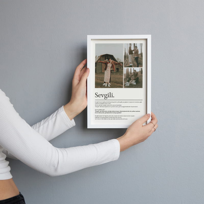 Sevgili Fotoğraf Çerçevesi - Kendinden Yapışkanlı