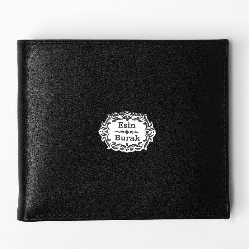 Sevgili İsimler Gümüş İşlemeli Deri Cüzdan