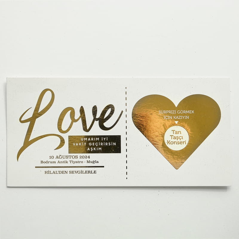 Sevgiliye Aktivite Hediyesi Kazı Kazan Bilet