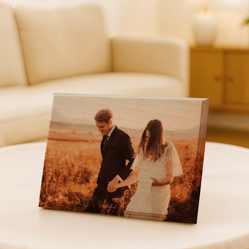 Sevgiliye Hediye Baskılı Mini Ahşap Foto