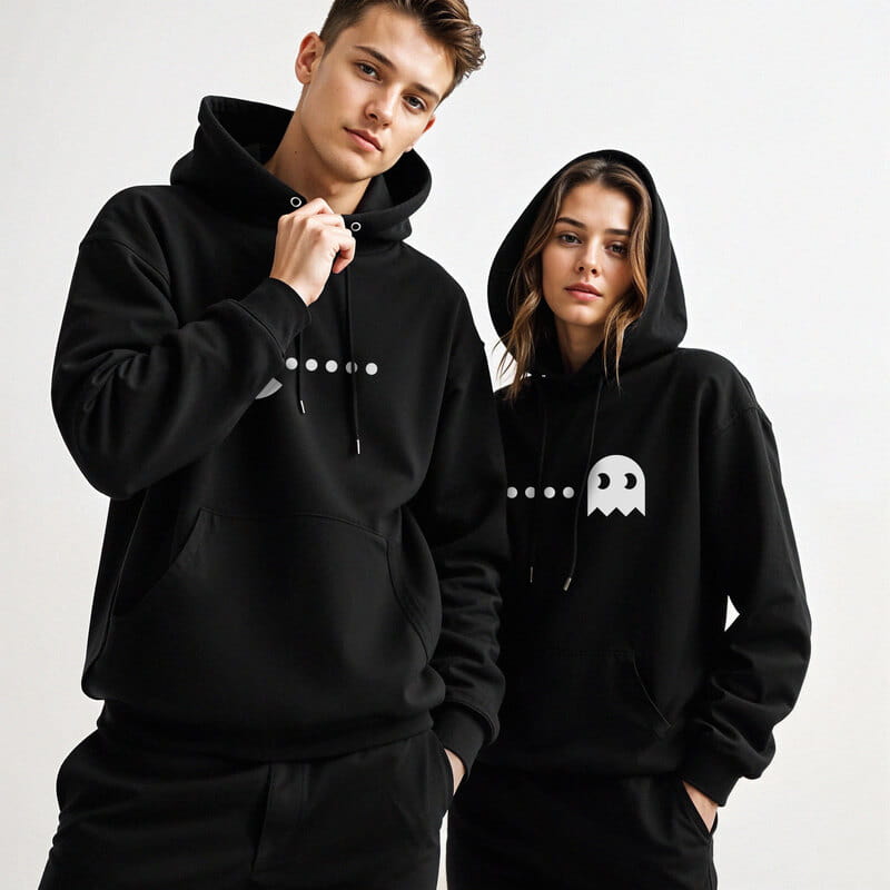 Sevgiliye Hediye Esprili Atari Oyunu Tasarımlı Sweatshirt Kombini - %100 Pamuklu Kumaş