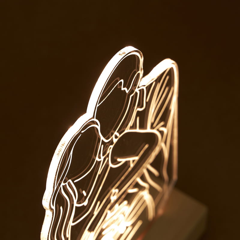 Sevgiliye Hediye Fotoğraflı Line Art Led Lamba