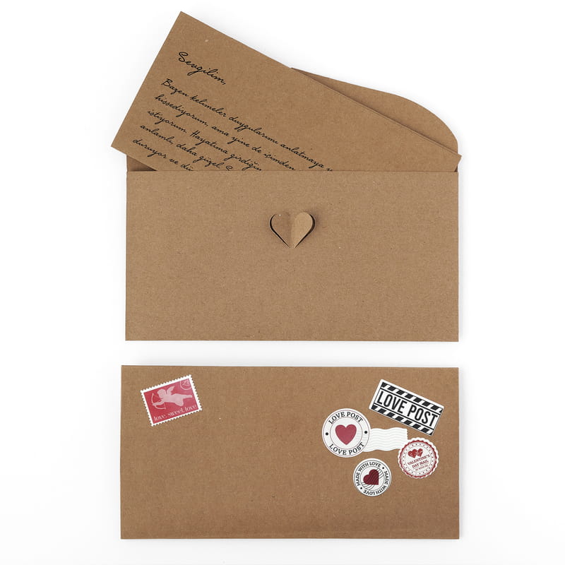 Sevgiliye Mektup - Kişiselleştirilebilir Mesajlı Sevgiliye Özel Romantik Mektup