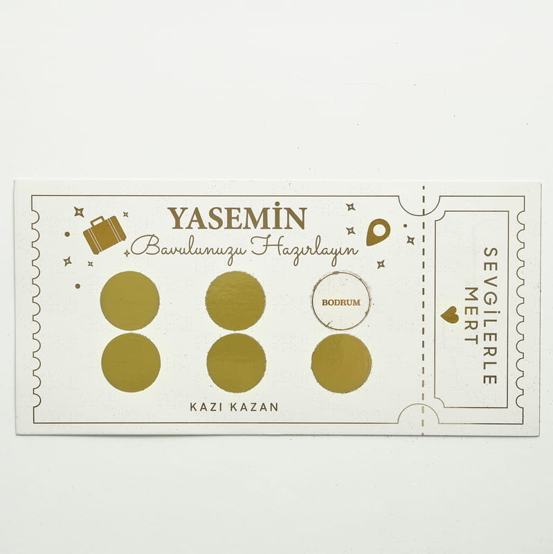 Sevgiliye Sürpriz Tatil Hediyesi Kazı Kazan Bileti