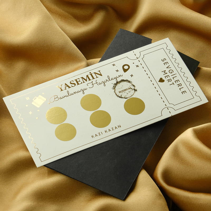 Sevgiliye Sürpriz Tatil Hediyesi Kazı Kazan Bileti