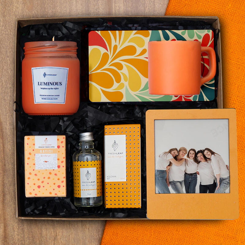 Sıcak Tonlarla Retro Tasarım Hediye Seti