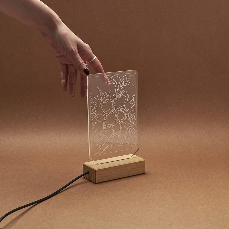 Sonsuz Çizgilerim Line Art Kişiye Özel Led Lamba