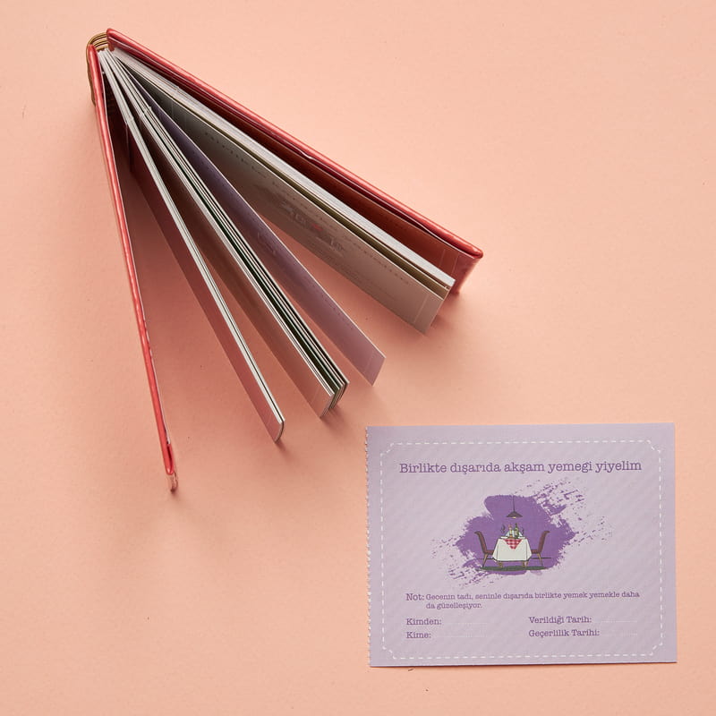 Soru Kartları & Aşk Bileti İçerikli İsme Özel Sevgiliye Hediye Kutusu