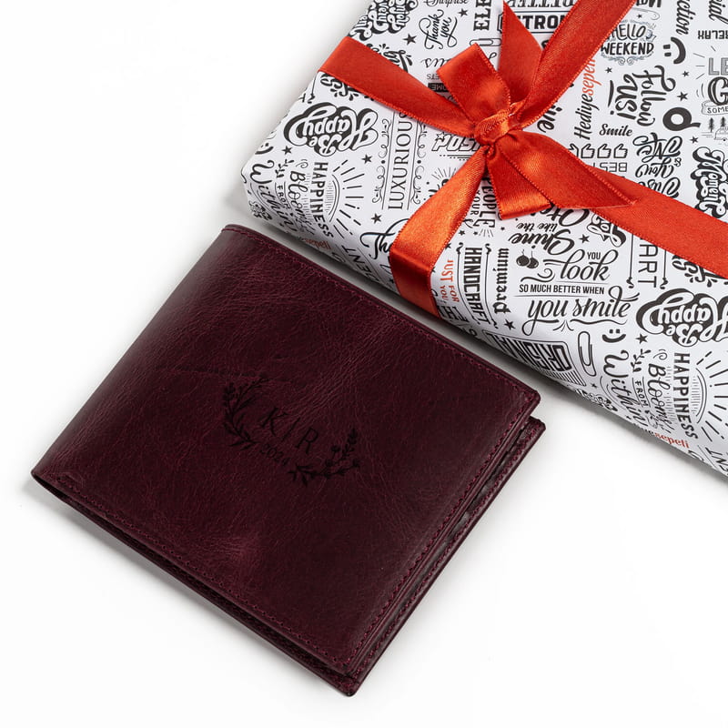 Vintage Monogram Harfler Kişiye Özel Hakiki Deri Cüzdan