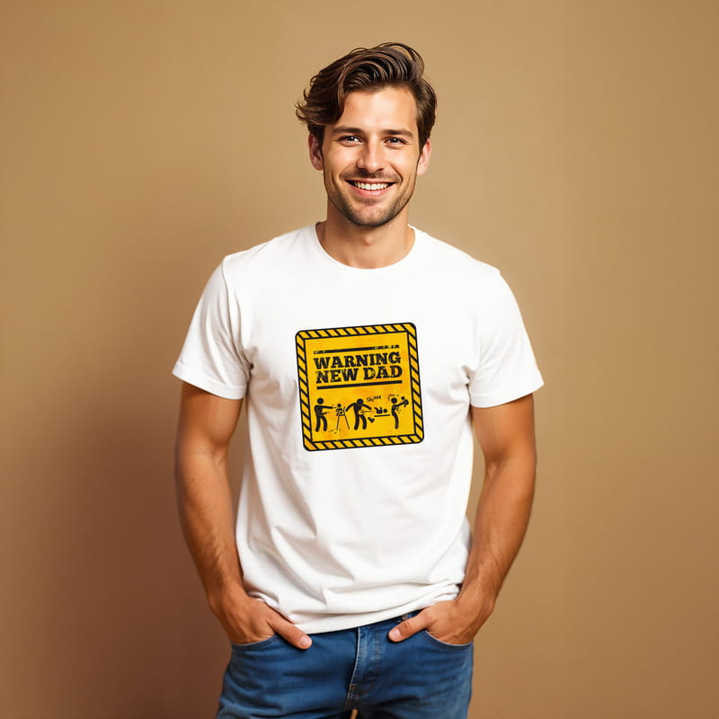 Yeni Babaya İlk Babalar Günü Hediyesi Esprili Tişört - %100 Pamuklu Kumaş