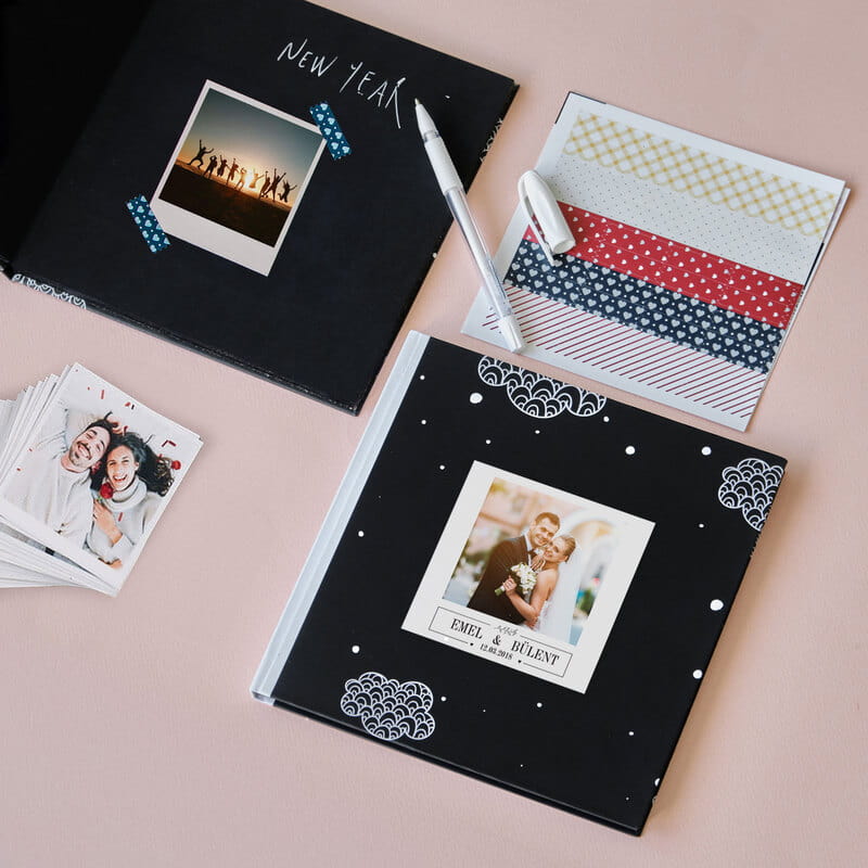 Yeni Evlilere Hediye İsim ve Tarihli Anı Fotoğraf Albümü