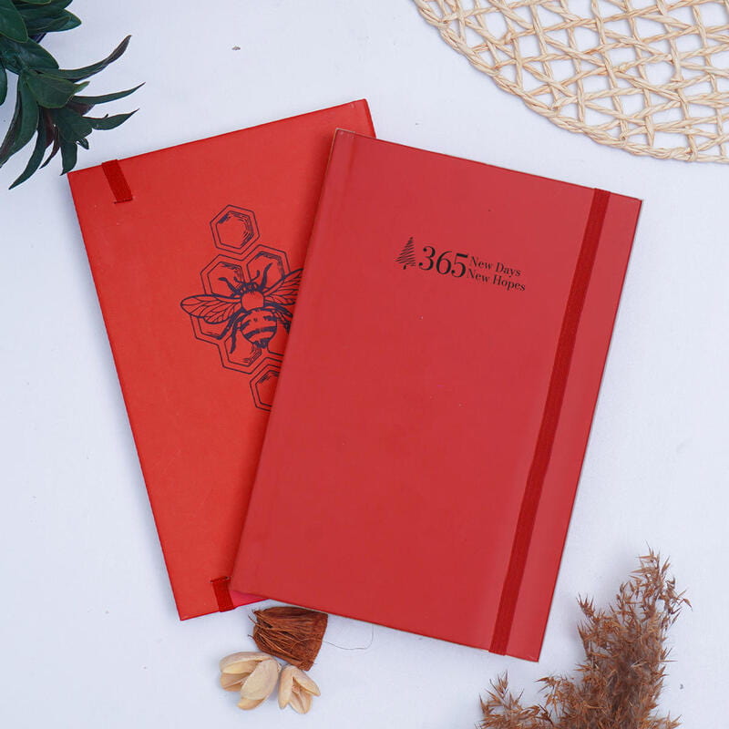 Yılbaşı Konseptli Defter Toucpen Kalem Cam Suluk Fincan Kahve Hediye Kutusu