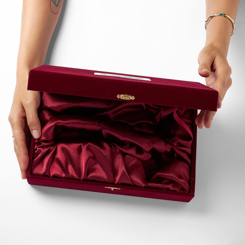 2'li Türk Kahvesi Fincan Seti - Özel Kutusunda Harf & Mesajlı