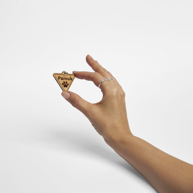 Ahşap Evcil Hayvan Tasma İsimliği