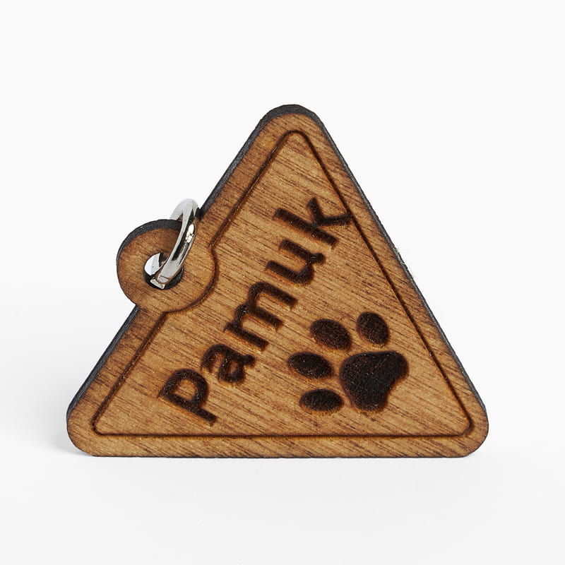 Ahşap Evcil Hayvan Tasma İsimliği